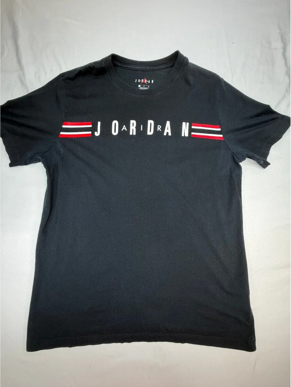 Jordan Air Men's Graphic T-Shirt Crew Neck Cotton JORDAN Logo Size Large Black
